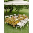 thumbnail image 4 of Outdoor Tablecloth with Umbrella Hole for Patio/Picnic/Party/Camping, Orange Yellow Lemon Birds Waterproof Table Cloth Rectangle Table Cover Washable, Summer Botanical Tropical (60"x 84"), 4 of 8