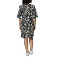thumbnail image 3 of Hang Ten Women's Floral Print UPF 50+ Moisture Wicking Soft Cotton Blend Mini Sun Dress (Black, S), 3 of 4