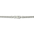 thumbnail image 4 of 925 Sterling Silver Solid Rope 2.5mm Chain 20 Inch, 4 of 7