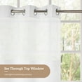 thumbnail image 4 of Barossa Design Waffle Weave Shower Curtain with Snap-in Fabric Liner, No Hook Needed, Mesh Window, White -71" x 74", 4 of 6