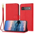thumbnail image 1 of compatible Google Pixel 6 Pro Case, Litchi Grain PU Leather Folio Cover Magnetic Closure Flip Wallet Card Slots Stand Case With Hand Strap,Brown Cheap and fine, 1 of 5
