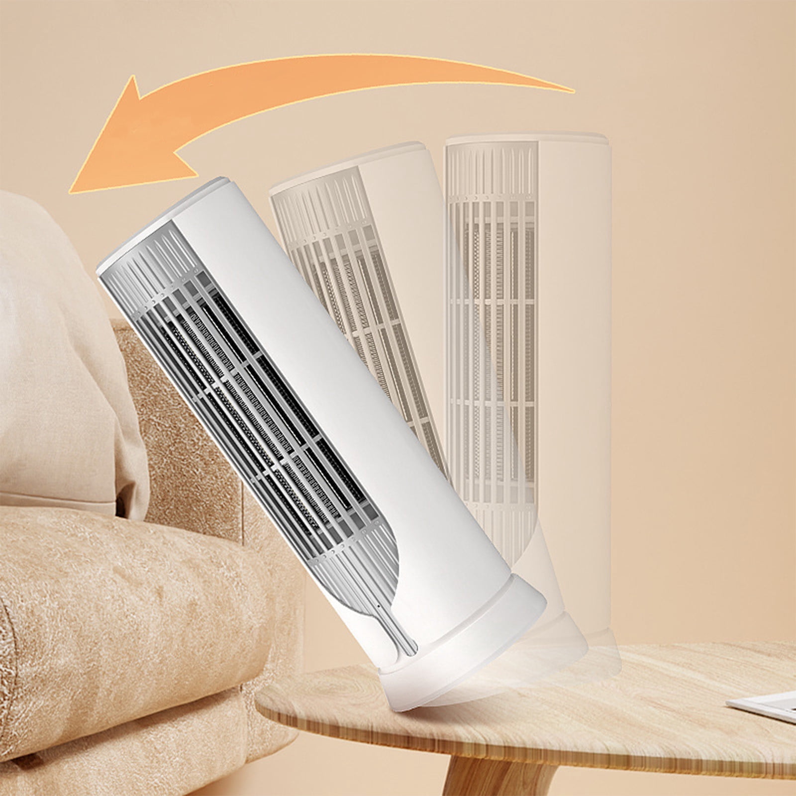 Radiateur Ventilateur 2 En 1 - Chauffage 2 Niveaux + Ventilation, Orientation 90°, Silencieux, Sécurité Surchauffe - 10