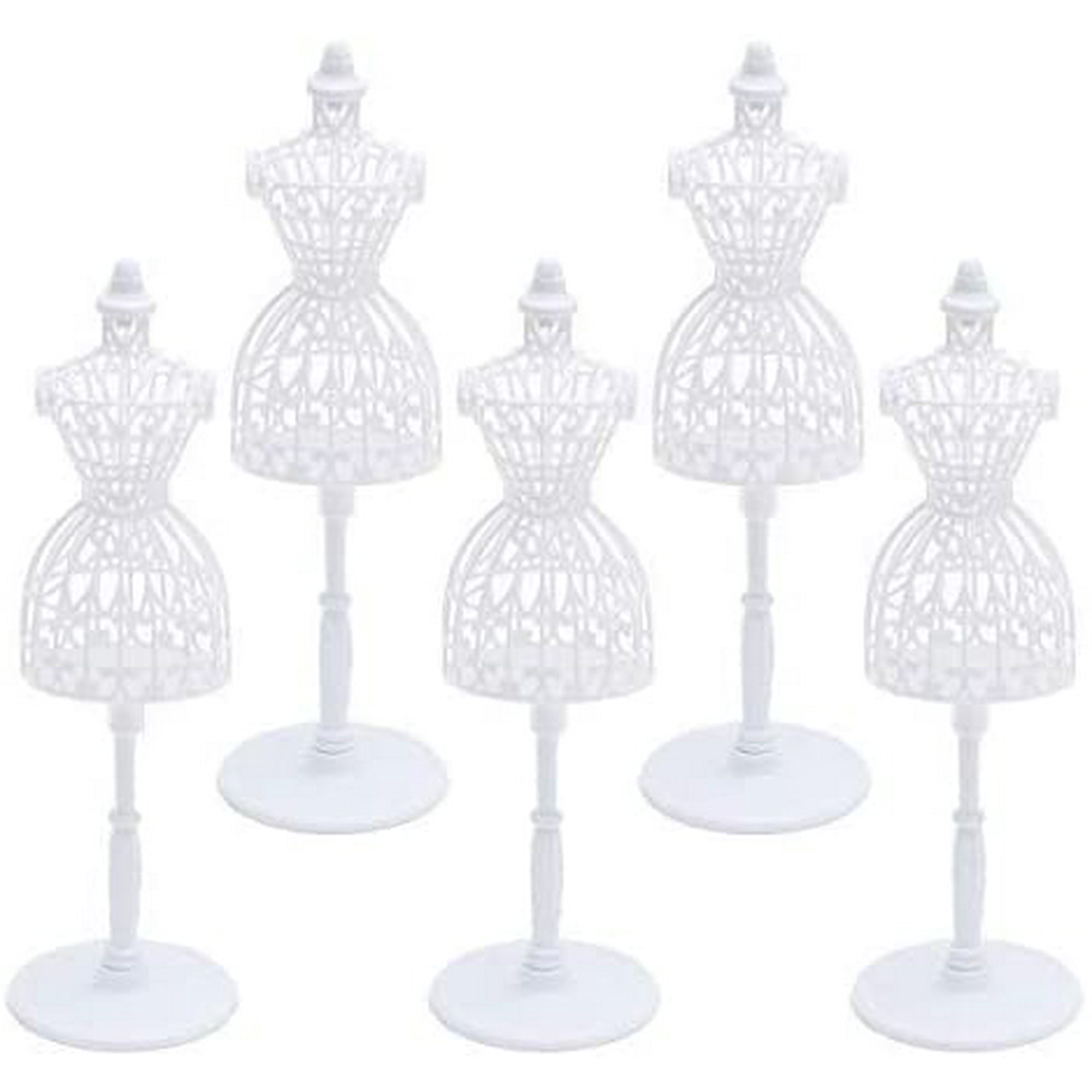 5 PCS Doll Dress Form Cloth Gown Plastic Demountable Display Support Holder Mannequin Model Stand Accessories for Doll Dresses 8.3inch Walmart