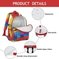 thumbnail image 4 of Checkered Backpack for School,Cute School Bag,Schoolbag with Adjustable Shoulder Straps & Padded Back,15.25"x11.5"x5.25", 4 of 6
