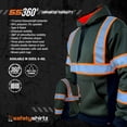 thumbnail image 4 of SafetyShirtz SS360º Basic Hi Vis Hoodie for Men - Heavy-Duty Polyester with Soft Combed Fleece Interior - Enhanced Visibility and Reflective Hoodie, Military Green/Neon Orange - XX-Large, 4 of 4