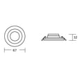 thumbnail image 2 of Estevez luminario LED empotrable SWING LED, 3.5W, 6500K luz fría, blanco, 2 of 5