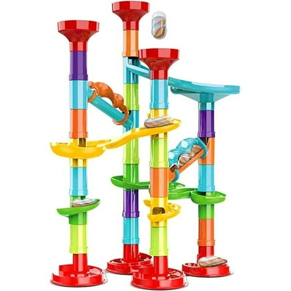 50pcs Marble Run Building Blocks with 30 Glass Marbles for Kids Toys Maze