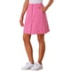 thumbnail image 4 of Faldas de mezclilla A-Line de mujer INSPIRE CHIC, cintura alta, con botones en la parte delantera, falda de mezclilla casual, rosa intenso, talla XS, 4 of 5