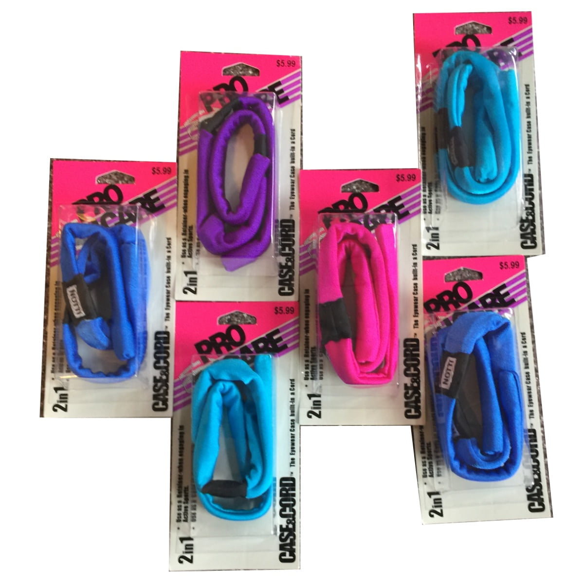 Case & Cord The Eyewear Case Builtin Cord 6 Assorted Colors