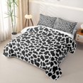 thumbnail image 3 of Erosebridal Cheetah Print Quilt Full for Boys Girls, Wildlife Leopard Full Bedspread Sets, Black white, 3-Piece, 3 of 7