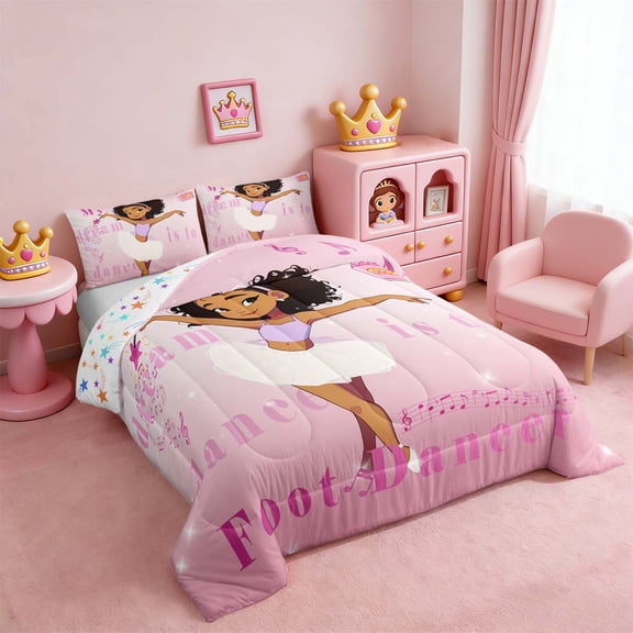 Erosebridal Little Comforter Twin Cute Unicorn Twin Bedding Set, Kawaii Rainbow Down Comforter Magical Black Bed Set, Horse Animal Quilted Duvet Black Bedroom Decor