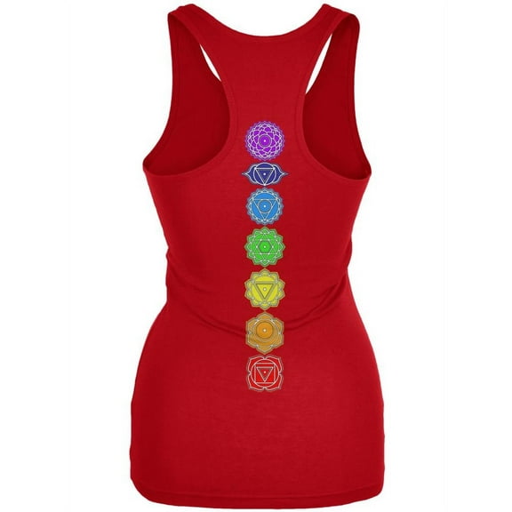 Color Your Chakras Womens Soft Racerback Tank Top Vintage Red LG