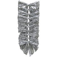 Holiday Time Silver Bows, 10 Count