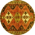 thumbnail image 1 of Ahgly Company Machine Washable Indoor Round Persian Yellow Traditional Area Rugs, 6' Round, 1 of 4