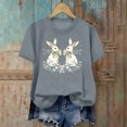 thumbnail image 5 of Feancey Women's Cute T-Shirts Easter Egg Holiday Shirt Funny Casual Short Sleeve Round Neck Tops Summer Loose Bunny Tees Black L, 5 of 7