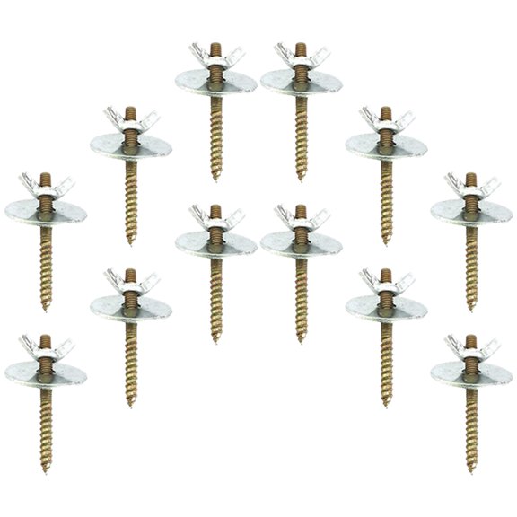 Baluue 12 Sets Metal Bird Perch Screws for Pet Owners - Strong, Hardware for Bird Cages and Accessories