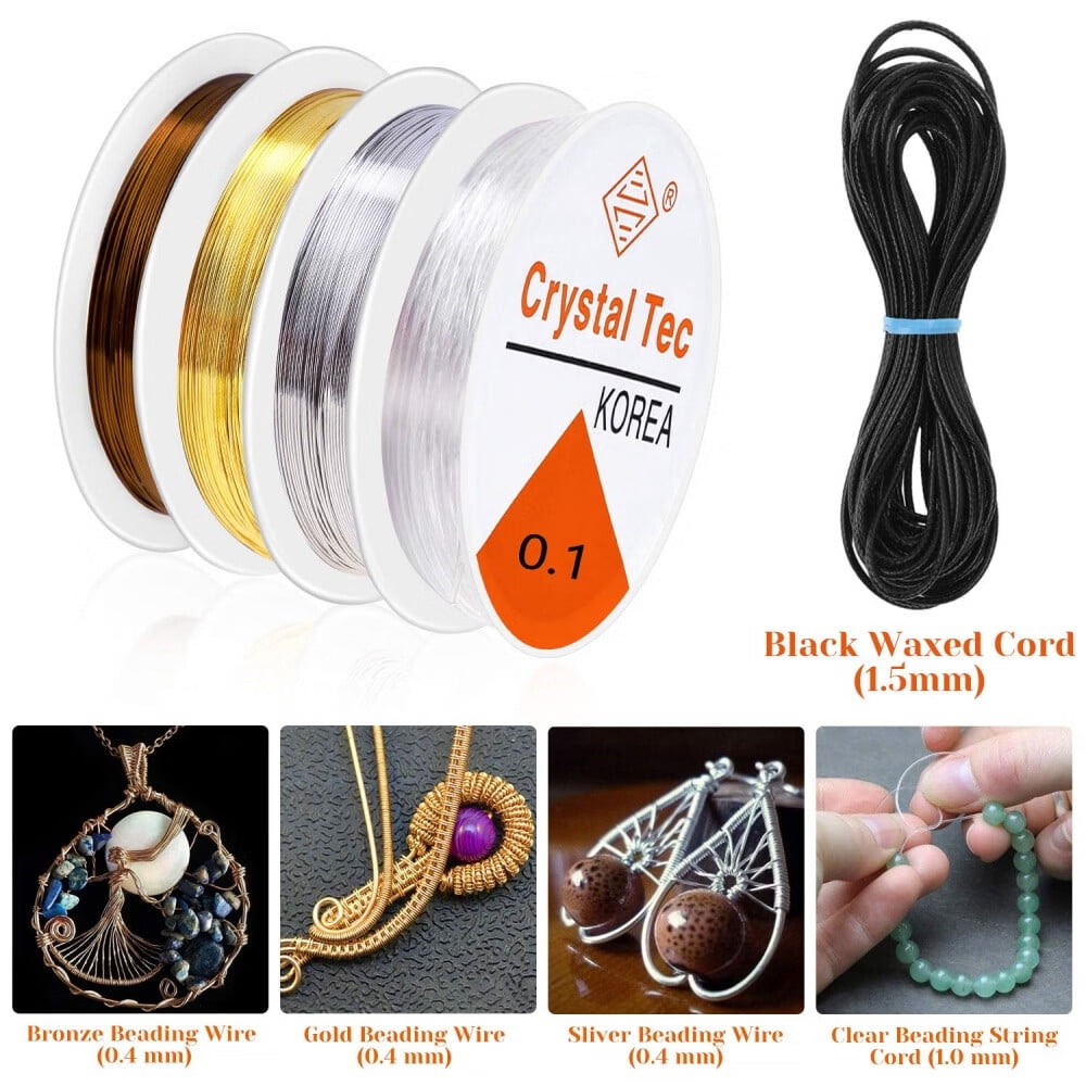 Jewelry Making Supplies Kit, Jewelry Making Kit with Jewelry Making Tools, Jewelry Wires and Jewelry Findings for Jewelry Making, Repair and Beading