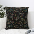 thumbnail image 4 of Honeii Colorful Game Controller Print Throw Pillow, Square Decorative Pillow Forms Soft Fluffy Plump Pillow Decorative Pillow Inserts,Couch Pillows-22"x22", 4 of 7