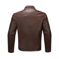thumbnail image 3 of Cloudstyle Men's Solid Color Zipper Casual Leather Jacket PY06, 3 of 14