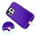 thumbnail image 4 of Casetego Shockproof Liquid Silicone Protective 2 Pack Screen Protector iPhone 15, Purple, 4 of 7