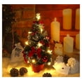 thumbnail image 5 of 8″ Mini Artificial Christmas Tree with Warm LED Lights - Compact Tabletop Holiday Display for Dining Table and Seasonal Home Decor Y, 5 of 8