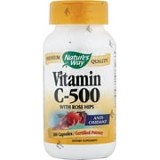 Nature's Way Vitamin C-500 With Rose Hips 500 mg - 100 Capsules