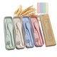 thumbnail image 4 of Reusable Travel Utensils Set with Case, 4 Sets Wheat Straw Portable Knife Fork Spoons Tableware, Ec, 4 of 5