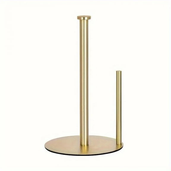 Stainless Steel Paper Towel Holder with Weighted Base, Heavy Duty Kitchen Countertop Organizer Space Saving Design,Kitchen