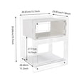 thumbnail image 3 of Acrylic Display Shelf, White, Standing Organizer Side Table 15.7" x 11.8" x 19.7", Modern End Table for Living Room Bedroom, Storage Rack, 3 of 16