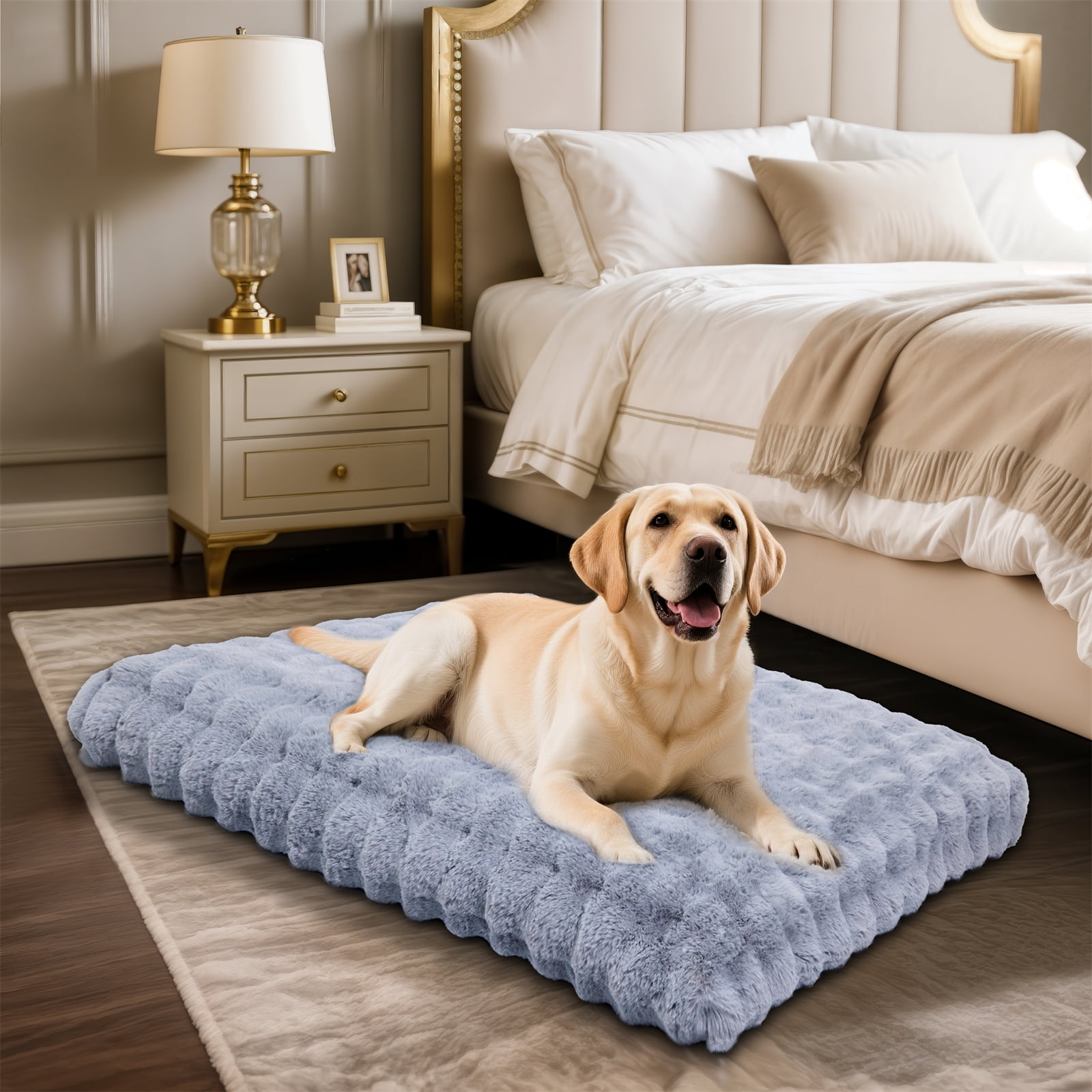 BingoPaw Extra Large Dog Bed Washable Calming Pet Crate Mattress with Removable Cover Waterproof