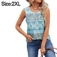 thumbnail image 2 of Camiseta sin mangas étnica informal con estampado de verano para mujer, camiseta holgada con cuello redondo, 2 of 5
