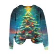 thumbnail image 4 of ChaoHeng Christmas Long Sleeve Women Women's Snowman & Snowflake Christmas Shirt,Long Sleeve Holiday Graphic Top, 4 of 4