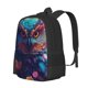 thumbnail image 1 of Balery Colorful Feather Owl Mochila para hombre y mujer - Tela Oxford 600D resistente - Gran capacidad, resistente al agua, ideal para la escuela, viajes y senderismo, 1 of 6