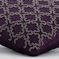 thumbnail image 2 of Euro Shams, Decorative Plum Euro Shams 26x26 inch (65x65 cm), Silk Euro Pillow Shams, Moroccan, Pattern, Lattice, Trellis, Beaded, Contemporary European Sham&nbsp;Covers - Magical Chase, 2 of 3