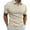 Z01-01Khaki, variant on TBWNWG Men's Shirts Male Casual Walf Checks Solid T-Shirt Blouse Turn Down Zipper Short Sleeve Shirts Blouse for Everyday Wear,Size L