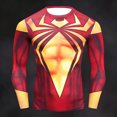 thumbnail image 2 of Halloween Spider Cosplay Costume Long Sleeve T-Shirts Crewneck Graphic Pullover Gym Shirt Red L, 2 of 5
