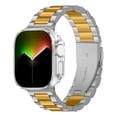 thumbnail image 1 of Correa Para Apple Watch, Eslabones de Acero Inoxidable con Case de Vidrio, Compatible con Todas las Series, 1 of 5