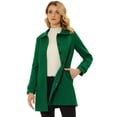thumbnail image 1 of Abrigo Largo De Invierno Con Cuello Peter Pan Para Mujer Verde Solido M, 1 of 5