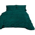 thumbnail image 2 of D.N.G. BEDDINGS 800 Thread Counts, 100% Egyptian Cotton, 550 GSM Microfiber filled Quilt Ruffled With Small Pom Pom Textured 1 Piece King/Cal-King Size Comforter, Teal, 2 of 6
