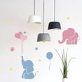 thumbnail image 6 of 2pcs Baby Elephant Stencil Elephant Template Star Heart Balloon Elephant Footprint Pattern Elephant Wall Decor with Paint Brush, 6 of 9