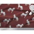 thumbnail image 3 of Soimoi Silk Fabric Horse Block Print Fabric by Yard 42 Inch Wide, 3 of 3