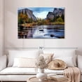 thumbnail image 2 of Elephant Stock Yosemite Autumn River Wall Art - Horizontal Canvas Wall Art - Living Room Wall Decor - Nature Canvas - Brown And Blue Decor - 45" x 30", 2 of 8