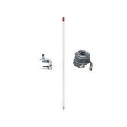 NEW FIRESTIK KW3 W 3FT WHITE CB ANTENNA, 18FT RG8X COAX, BRACKET & STUD