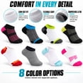 thumbnail image 5 of Athletic Ankle Socks for Men & Women 10 Pairs, Breathable Low Cut Socks with Comfortable Fit for Running & Daily Wear, Black/LemonGreen, Shoe Size 6-9, 5 of 5