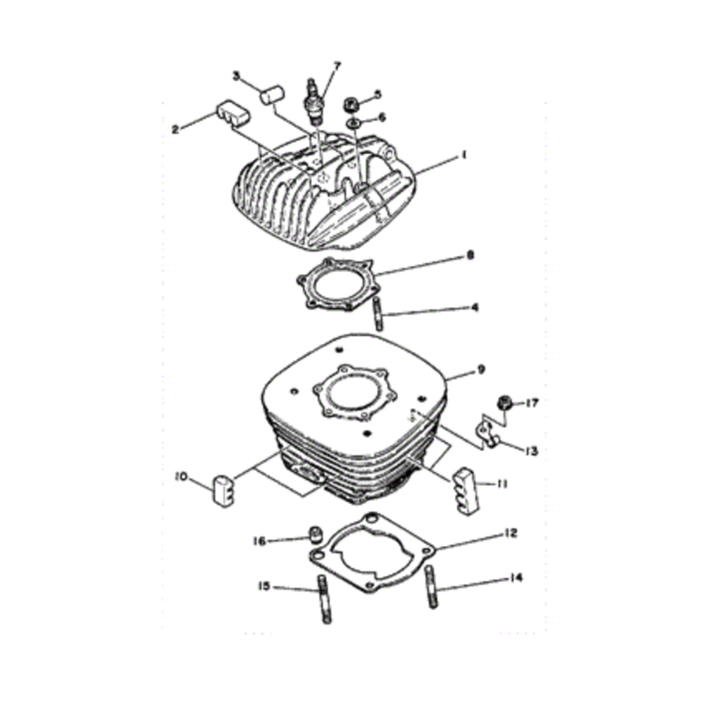 Cylinder Piston Gasket Cylinder Head Kit for Yamaha Blaster 200 YFS200 (1988-2006)