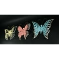 thumbnail image 2 of Zeckos Aged Finish Metal Butterfly Wall Hanging Galvanized Accents (Set of 3), 2 of 3