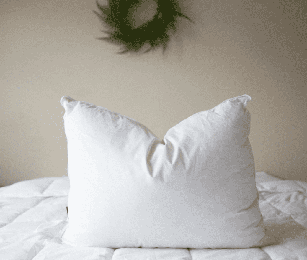 FIRE RESISTANT DUCK FEATHER HOTEL QUALITY PILLOWS WHITE COTTON 