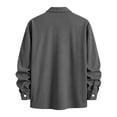 thumbnail image 6 of Itsame Boys Corduroy Jacket, Lapel Collar Long Sleeve Shirt Jacket, Casual Fall Winter Outwear with Pockets Dark Gray Size 12, 6 of 9