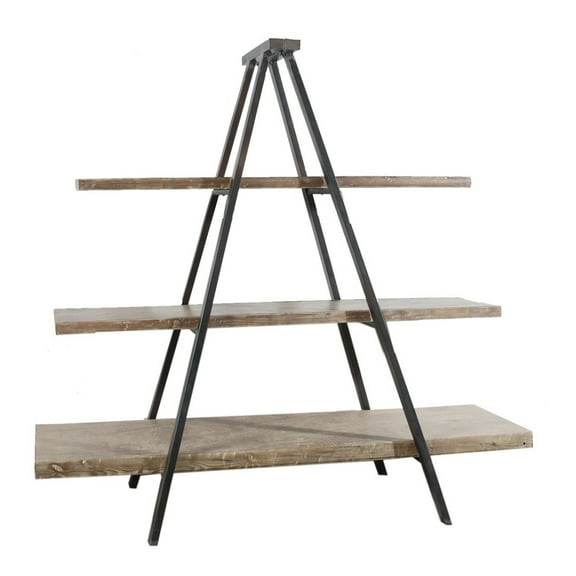 A&B Home Ramsden Tripod Bookcase-Color:Natural,Style:Urban Industrial