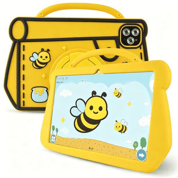 10.1 inch Kids Tablet, Android 14.0, Octa-core CPU, 10GB 64GB 1TB Expand, SIM, WiFi, Big Battery, Protective Case, Gift